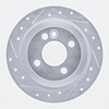 631-32003L Drilled/Slotted Brake Rotor [Silver], 2002-2015 Mini, Position: Rear Left - image 1