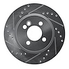 631-32004L Drilled/Slotted Brake Rotor [Silver], 2002-2008 Mini, Position: Front Left - image 1