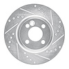 631-32005R Drilled/Slotted Brake Rotor [Silver], 2007-2015 Mini, Position: Front Right - image 1