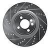 631-32008L Drilled/Slotted Brake Rotor [Silver], 2009-2014 Mini, Position: Front Left - image 1