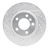 631-32011L Drilled/Slotted Brake Rotor [Silver], 2011-2016 Mini, Position: Front Left - image 1