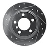 631-32012L Drilled/Slotted Brake Rotor [Silver], 2013-2016 Mini, Position: Rear Left - image 1