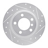 631-32012R Drilled/Slotted Brake Rotor [Silver], 2013-2016 Mini, Position: Rear Right - image 1
