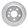 631-32013L Drilled/Slotted Brake Rotor [Silver], Fits Select Mini, Position: Rear Left - image 1