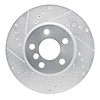 631-32015L Drilled/Slotted Brake Rotor [Silver], 2014-2021 Mini, Position: Front Left - image 1