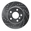 631-32017L Drilled/Slotted Brake Rotor [Silver], Fits Select Mini, Position: Front Left - image 1