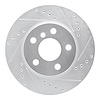 631-32017R Drilled/Slotted Brake Rotor [Silver], Fits Select Mini, Position: Front Right - image 1