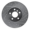 631-32018R Drilled/Slotted Brake Rotor [Silver], Fits Select Mini, Position: Front Right - image 1