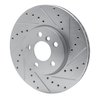 631-32018R Drilled/Slotted Brake Rotor [Silver], Fits Select Mini, Position: Front Right - image 2