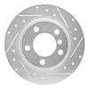 631-32020R Drilled/Slotted Brake Rotor [Silver], Fits Select Mini, Position: Front Right - image 1