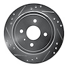 631-37002L Drilled/Slotted Brake Rotor [Silver], 1983-1990 GM, Position: Rear Left - image 1