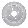 631-37002R Drilled/Slotted Brake Rotor [Silver], 1983-1990 GM, Position: Rear Right - image 1