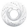631-37007R Drilled/Slotted Brake Rotor [Silver], 1986-2006 Multiple Makes/Models, Position: Front Right - image 1