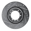 631-37008L Drilled/Slotted Brake Rotor [Silver], 1992-2002 Multiple Makes/Models, Position: Front Left - image 1