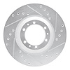 631-37008R Drilled/Slotted Brake Rotor [Silver], 1992-2002 Multiple Makes/Models, Position: Front Right - image 1