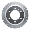 631-37009L Drilled/Slotted Brake Rotor [Silver], 1992-2004 Multiple Makes/Models, Position: Rear Left - image 1