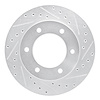 631-37010R Drilled/Slotted Brake Rotor [Silver], 2001-2004 Multiple Makes/Models, Position: Front Right - image 1