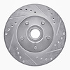 631-39000R Drilled/Slotted Brake Rotor [Silver], 1973-1989 Mopar, Position: Front Right - image 1
