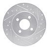 631-39002R Drilled/Slotted Brake Rotor [Silver], 1983-1988 Mopar, Position: Front Right - image 1