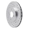631-39002R Drilled/Slotted Brake Rotor [Silver], 1983-1988 Mopar, Position: Front Right - image 2