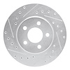 631-39009L Drilled/Slotted Brake Rotor [Silver], 1995-2000 Mopar, Position: Front Left - image 1