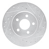 631-39009R Drilled/Slotted Brake Rotor [Silver], 1995-2000 Mopar, Position: Front Right - image 1