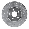 631-39010L Drilled/Slotted Brake Rotor [Silver], 1995-2006 Mopar, Position: Front Left - image 1