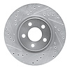 631-39013L Drilled/Slotted Brake Rotor [Silver], 2003-2009 Mopar, Position: Front Left - image 1
