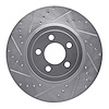 631-39017L Drilled/Slotted Brake Rotor [Silver], Fits Select Mopar, Position: Front Left - image 1