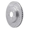 631-39017L Drilled/Slotted Brake Rotor [Silver], Fits Select Mopar, Position: Front Left - image 2