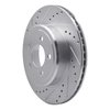 631-39018L Drilled/Slotted Brake Rotor [Silver], Fits Select Mopar, Position: Rear Left - image 2