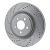 631-39019L Drilled/Slotted Brake Rotor [Silver], Fits Select Mopar, Position: Front Left - image 2