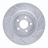 631-39019R Drilled/Slotted Brake Rotor [Silver], Fits Select Mopar, Position: Front Right - image 1