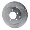 631-39024L Drilled/Slotted Brake Rotor [Silver], 2007-2017 Multiple Makes/Models, Position: Rear Left - image 2