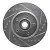631-39026R Drilled/Slotted Brake Rotor [Silver], 1971-1981 Mopar, Position: Front Right - image 1