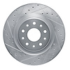631-39032L Drilled/Slotted Brake Rotor [Silver], Fits Select Mopar, Position: Front Left - image 1