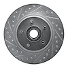 631-40003L Drilled/Slotted Brake Rotor [Silver], 1976-1981 Mopar, Position: Front Left - image 1