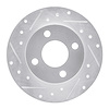 631-40021L Drilled/Slotted Brake Rotor [Silver], 1978-1990 Mopar, Position: Front Left - image 1