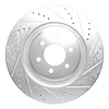 631-40022R Drilled/Slotted Brake Rotor [Silver], 2003-2017 Mopar, Position: Front Right - image 1