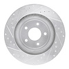631-40025L Drilled/Slotted Brake Rotor [Silver], 2008-2014 Mopar, Position: Front Left - image 1