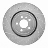 631-40035L Drilled/Slotted Brake Rotor [Silver], Fits Select Mopar, Position: Front Left - image 1
