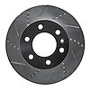 631-40043L Drilled/Slotted Brake Rotor [Silver], Fits Select Multiple Makes/Models, Position: Front Left,Fr Left