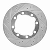 631-40045L Drilled/Slotted Brake Rotor [Silver], 1988-2000 Multiple Makes/Models, Position: Front Left - image 1