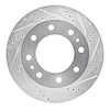 631-40045R Drilled/Slotted Brake Rotor [Silver], 1988-2000 Multiple Makes/Models, Position: Front Right - image 1