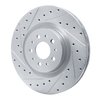 631-40049L Drilled/Slotted Brake Rotor [Silver], 2015-2021 Mopar, Position: Front Left - image 2