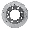631-40052L Drilled/Slotted Brake Rotor [Silver], 1992-2000 Multiple Makes/Models, Position: Front Left - image 1