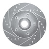 631-40064L Drilled/Slotted Brake Rotor [Silver], 1987-1990 Mopar, Position: Front Left - image 1