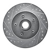 631-40065L Drilled/Slotted Brake Rotor [Silver], 1987-1990 Mopar, Position: Front Left - image 1