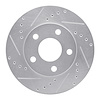 631-40066L Drilled/Slotted Brake Rotor [Silver], 1987-1990 Mopar, Position: Front Left - image 1