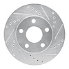 631-40066R Drilled/Slotted Brake Rotor [Silver], 1987-1990 Mopar, Position: Front Right - image 1